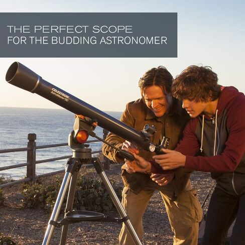 Celestron – AstroMaster 90AZ Telescope – Refractor Telescope – Fully-Coated Glass Optics – Adjustable-Height Tripod – Bonus Astronomy Software Package in Kuwait
