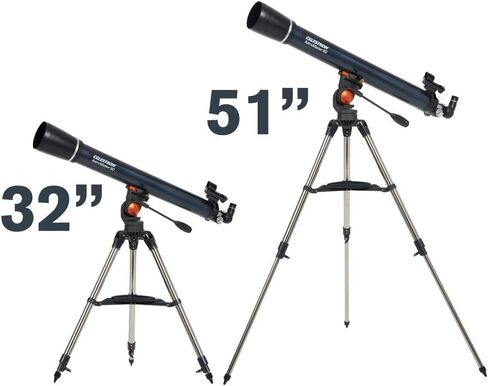 Celestron – AstroMaster 90AZ Telescope – Refractor Telescope – Fully-Coated Glass Optics – Adjustable-Height Tripod – Bonus Astronomy Software Package in Kuwait