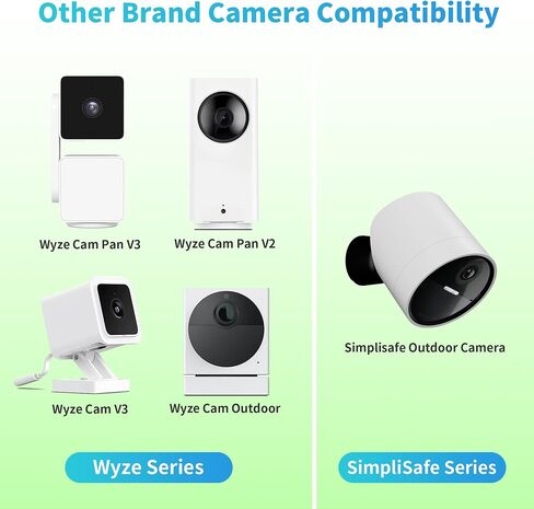 2Pack Wall Mount Bracket for Ring Stick Up Cam & Ring Outdoor Cam Plus, Adjustable Durable Mount Stand Also fit for eufy Arlo Simpllisafe Cam, Drill or No Drill Two Ways Installation Strong Adhesive in Kuwait