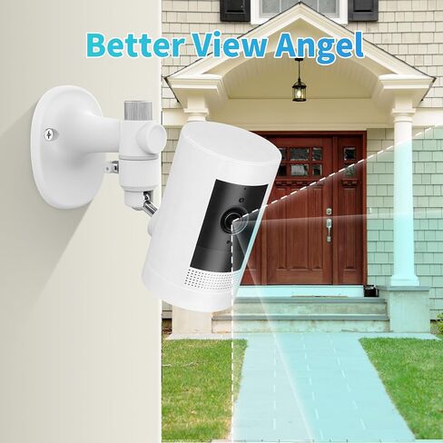 2Pack Wall Mount Bracket for Ring Stick Up Cam & Ring Outdoor Cam Plus, Adjustable Durable Mount Stand Also fit for eufy Arlo Simpllisafe Cam, Drill or No Drill Two Ways Installation Strong Adhesive in Kuwait