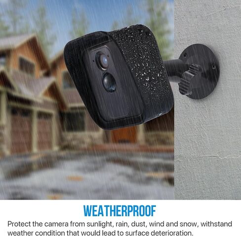 Frienda 360 Degree Adjustable Wall Mount Bracket and Silicone Protective Skin Compatible with Blink Xt Indoor Outdoor Security Camera(1,Black) in Kuwait