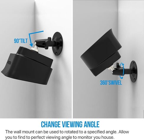 Frienda 360 Degree Adjustable Wall Mount Bracket and Silicone Protective Skin Compatible with Blink Xt Indoor Outdoor Security Camera(1,Black) in Kuwait