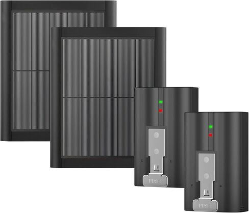 2-Pack Ring Battery with 2-Pack 5w Ring Solar Panel Charger in Kuwait