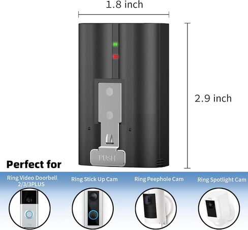2-Pack Ring Battery with 2-Pack 5w Ring Solar Panel Charger in Kuwait