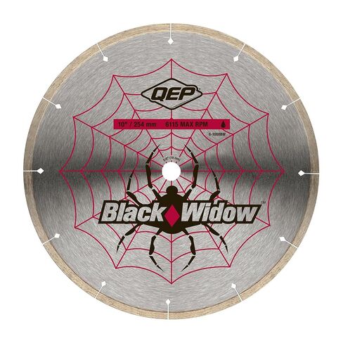 QEP 10" Black Widow Premium-Grade, Thin Rim Diamond Blade for Wet Cutting of Porcelain, Ceramic, Granite and Marble Tile in Kuwait