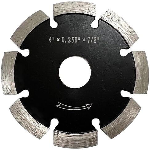 4.5" Crack Chaser Blade for Concrete Repair 1/4" Width, 7/8"-5/8" | Diamond V-cut blade for concrete, asphalt repair and joint widening. 1/4" Segment Width, 7/8"-5/8" Nonthreaded in Kuwait