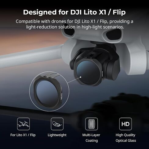 SmallRig ND Filter Kit for DJI Lito X1 / Flip Drone, ND8, ND16, ND32, ND64 for Light Reduction, All-in-One Lens Filter Accessories with Storage Case, Coated HD Optical Glass Filters (4 pcs)- 6213 in Kuwait