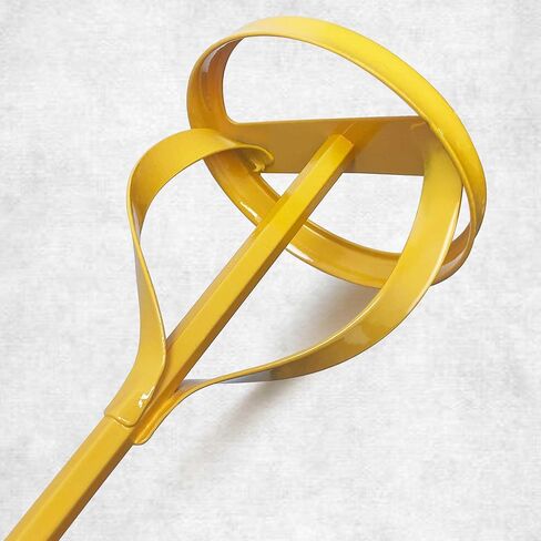 Hanpex Paint and Mud Mixer, Paint Stirrer for Drill in 1 to 5 Gallon Bucket, Suitable for all Standard Drill Bits, Hex Head Anti-slip, Easy Clean, Painting and Plastering Mixer Stirrer Tool (Yellow) in Kuwait