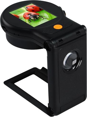 500X Digital Microscope, Handheld and Desktop Dual Use, 2 Inch 178° Wide Screen, Foldable Design, 8 Adjustable LED Lights for Jewelry in Kuwait