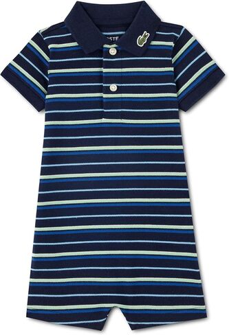 Lacoste baby-boys Classic Pique Polo Romper in Kuwait