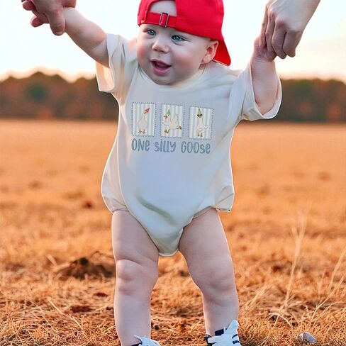 Custom One First Birthday Boy Bubble Romper, Personalized Name Short Sleeve 1st Birthday Outfit Boy in Kuwait