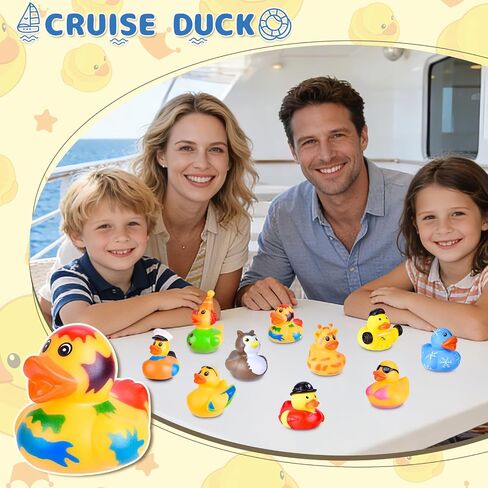 55 Packs Rubber Ducks in Bulk Assortment Car Ducks for Ducking, Small Rubber Duckies for Toddler Baby Bath Toys Floater Duck Bath Pool Toys Kids Party Favors with Mesh Carry Bag in Kuwait