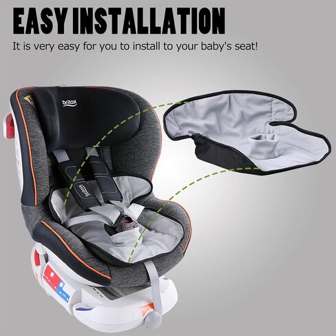 Potty Training Car Seat Protector Cover - Waterproof Piddle Pad for Toddlers & Baby, Cloth Soft Pee Protector, Washable Universal Liner Mat for Spills, Accidents (Grey, 1 Pack) in Kuwait