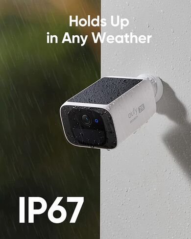 eufy Security S220 SoloCam 2-Cam Pack, Solar Security Camera, Wireless Outdoor Camera, Continuous Power, 2K Resolution, Wireless, 2.4 GHz Wi-Fi, No Monthly Fee (Renewed) in Kuwait