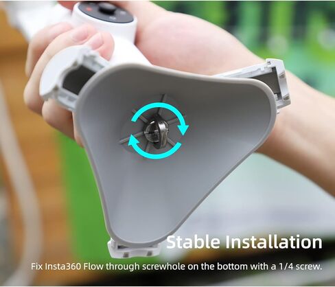 Gimbal Stabilizer Tripod Reinforced Mount Base Compatible for Insta360 Flow, 3-Axis Stabilization Stable Stand Support Base Bracket in Kuwait