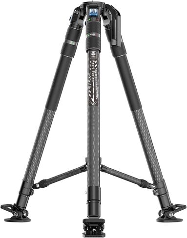 SIRUI SVS75 Professional Video Tripod for Camera, 61" Carbon Fiber Tripod with One-Step Height Adjustment, Mid-Level Spreader, Load up to 55.1lbs in Kuwait