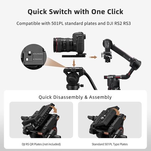 Cayer CF2451 Carbon Fiber Tripod, 75" Fluid Head 4-Section for DSLR | 4-Section Legs, Video Tripod Head, Converts To Monopod, 13.2 Lb Load, Dual-Mode Compatible Mount in Kuwait