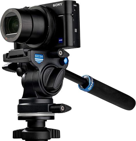 Benro Sling-Travel Tripod Kit w/ S2CSH Pan/Tilt Head – Aluminum 4-Section, 57″ Max Height, 5.5 lb Load, Arca-Swiss Plate & Case – Ideal for Mirrorless & DSLR Video (TSL08AS2CSH) in Kuwait