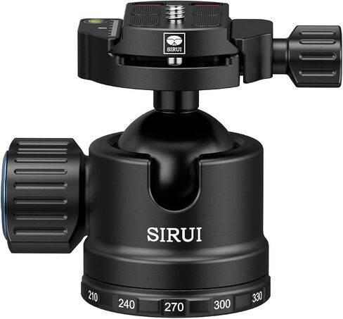 SIRUI AM-40 Low Profile Ball Head, Professional Heavy Duty 40mm Tripod Ball Head, 360° Panoramic CNC Aluminium Alloy Tripod Head for DSLR Camera, Camcorder, Quick Release Plate, Max Load 55lbs/25KG in Kuwait