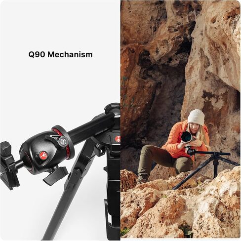 Manfrotto ONE Photo, Aluminum Tripod Kit, XPRO Ball Head Arca Swiss, 26.4lbs Load, 90° Horizontal Column, XTEND Legs Fast Setup, Modular Feet, Professional Photo Tripod Kit, DSLR & Mirrorless Cameras in Saudi Arabia