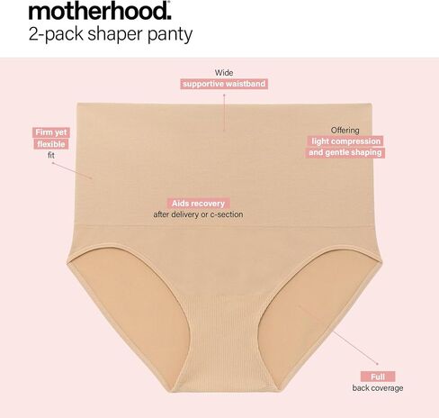 Motherhood Maternity womens Seamless Postpartum Shaper Panty , Belly Support Underwear , 2-pack in Kuwait