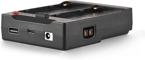 LICAEVEY Dual NP F to V Mount Adapter Plate, 2 Slot Battery Converter for NP F970 / F750 / F550 with USB C/D Tap/DC Outputs, 14V V Lock Power for Camera Monitor LED Light in Kuwait