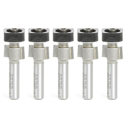 Amana Tool 47147-5 5-Pack Laminate Trimmer with Euro TM Square Bearing 1/2 Dia x 19/64 Cut Height x 1/4 Inch Shank Carbide Tipped Router Bits in Kuwait