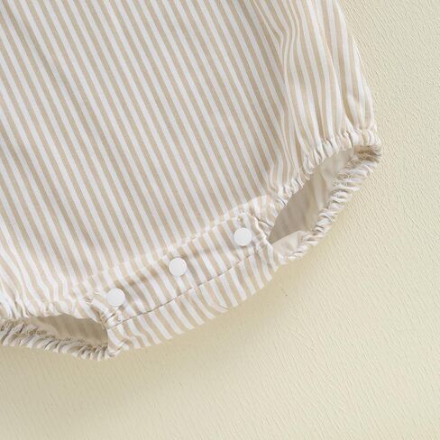 Newborn Baby Boy Girl Summer Clothes Striped Bubble Romper Onesie | Sleeveless Baby Romper One Piece Bodysuit Striped Overalls Jumpsuit Infant Casual Onesie Baby 0-18M in Kuwait