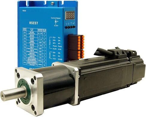 Nema23 Braked Planetary Geared 3.5N.m Closed Loop Stepper Motor 4A and Driver HSE57 Step with Encoder Reducer(Ratio 100 to 1) in Kuwait
