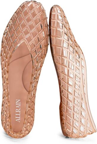 ALLRAIN Jelly Ballet Flats for Women Cute Mesh Comfortable Jellies Shoes Slip On Cushioned Insole Flat Sandals in Kuwait
