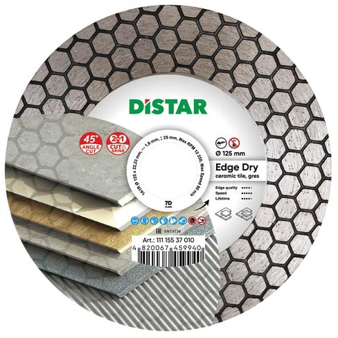 5″ x 7/8″ Distar Edge Dry Diamond Cutting Blade for Hard Ceramics in Kuwait