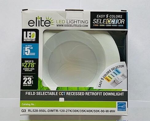 Elite RL528 5 Inch Universal LED Retrofit Reflector Lighting Module, White (3500K) in Kuwait