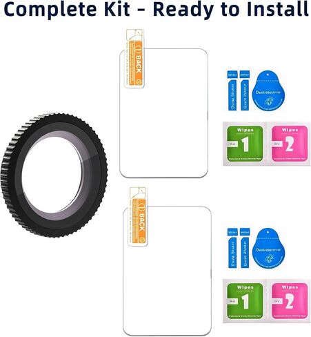 Custom Fit for Insta360 GO3s/Insta 360 GO 3s Camera Screen Protector and Lens Guard – [2Pcs]+[1Pcs] 9H Hardness Tempered Glass , Full-Screen Edge-to-Edge, Crystal Clear, Bubble-Free, Anti-Scratch in Kuwait