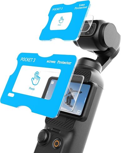 TELESIN [AR-Ultra Screen&Lens Protector for DJI Osmo Pocket 4 3 Xtra Muse | AR Anti-Reflective Coating for Outdoor Vlogging, with Easy-Install Auto-Align Frame, 9H, Pocket 4 3 Accessories, 1 Set in Kuwait