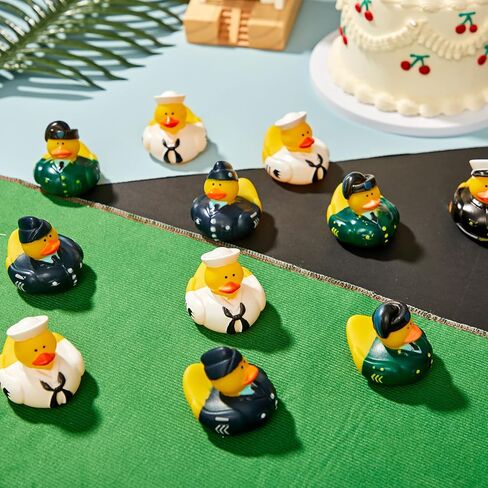 Deekin 50 Pcs Military Rubber Ducks Bulk 2 Inch Rubber Ducks Party Favor Anniversary Decorations for Birthday Pool Party Occupation Cosplay Anniversary in Kuwait
