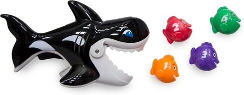 SwimWays Gobble Gobble Guppies Educational Water Toy for Ages 2+ | Perfect Toddler Party Favors and Bath Toys; Teach Kids to Count with Colorful Floating Fish Toys and Orca Whale Scooper in Kuwait
