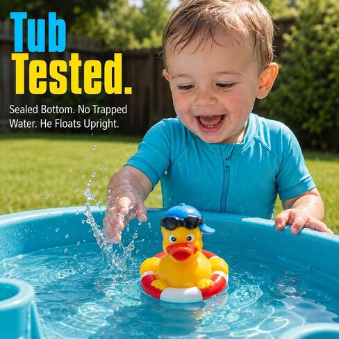 3" Rubber Duck [Sealed Hole, Floats Upright] - Baby Safe Bathtub Bathing Toy - Rubber Pool Duck in Kuwait