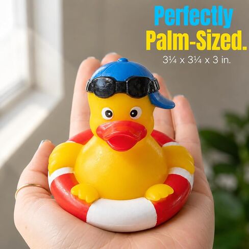 3" Rubber Duck [Sealed Hole, Floats Upright] - Baby Safe Bathtub Bathing Toy - Rubber Pool Duck in Kuwait