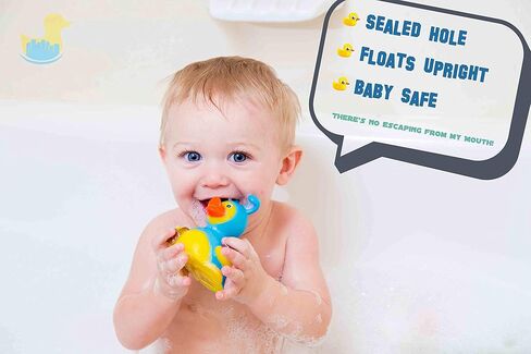 3" Rubber Duck [Sealed Hole, Floats Upright] - Baby Safe Bathtub Bathing Toy - Rubber Pool Duck in Kuwait