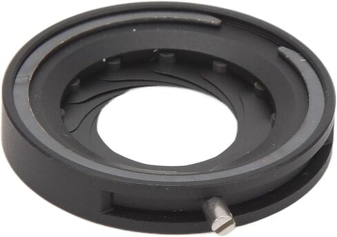 Adjustable Iris Aperture Diaphragm 1.2 to 18mm, Manual Lens Adapter with 12 Blades, Aluminum Alloy Iris Diaphragm for Camera Microscope Optical Systems in Kuwait