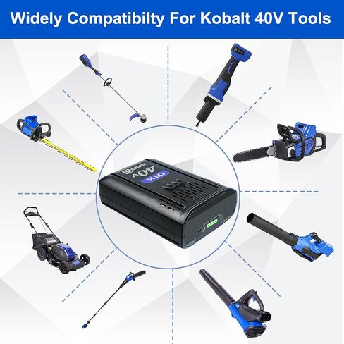DTK Replacement for Kobalt 40V Battery KM 2041B-06, KPM1040A-03, KM-1640-06,KM 4040-06 Cordless Power Tool Battery 2800mAh in Kuwait