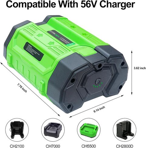 DTK 5Ah Battery Replacement for EGO 56V Battery Compatible with BA2800 BA4200T BA4200 BA1400 BA2800T BA5600T 56V Batteries in Kuwait