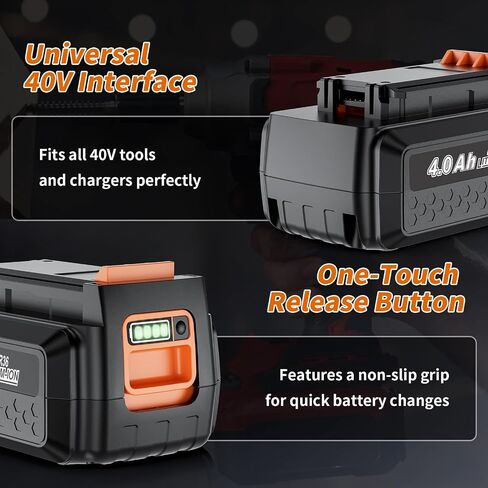 2 Pack 40V 3.5Ah Replacement for Black and Decker 40V Battery LBX2040 LBXR36 LBXR2036 LST540 LBX1540 LST136W Compatible with Black and Decker All 40V Power Tools and Charger in Kuwait
