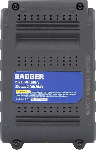 Wild Badger Power WB20V4AHB 20 Volt 4.0Ah Lithium-Ion Battery, Blue – High-Capacity Power for 20V Tools, Compatible with Drills, Saws, Flashlights & More in Saudi Arabia