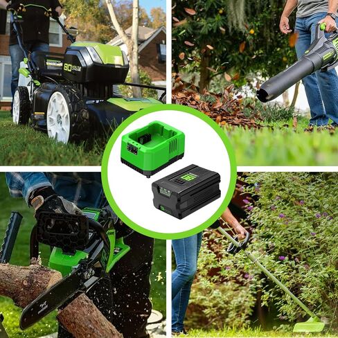 1 Pack 3.0Ah Battery Replacement for Greenworks 80V Battery, Compatible with Greenworks 80V Power Tools, Single-Port 80V Charger Compatible with Greenworks Pro 80V Battery in Kuwait