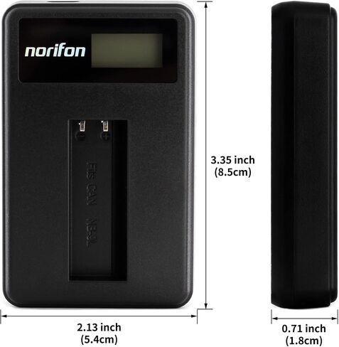 Norifon NB-9L LCD USB Charger for Canon PowerShot ELPH 510 HS, 520 HS | Compatible with Canon PowerShot ELPH 530 HS, N, N2, SD4500 IS, IXUS 1000 HS, 1100 HS, 500 HS, 510 HS, IXY 1, 3, 50S in Saudi Arabia