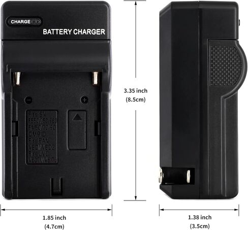 Norifon NP-FM50 Wall Charger for Sony CCD-TRV308, CCD-TRV138 | Compaitble with Sony CCD-TRV328, DSLR-A350, DSLR-A100, DSLR-A200, DSR-PD170, DSR-PD150, HVR-Z5U, HVR-Z1U with Foldable Plug in Saudi Arabia