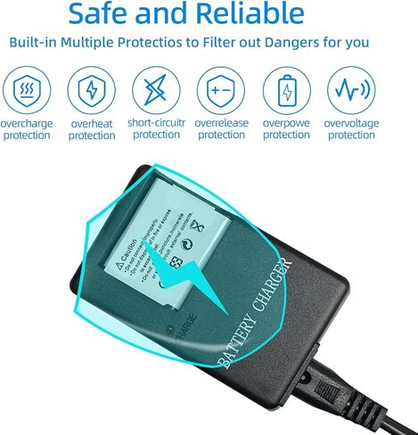 MH‑63 EN EL10 Battery Charger for EN‑EL10 Battery | Compatible with Nikon Coolpix S60 S200 S210 S220 S500 S510 S520 S570 S600 S700 S3000 S4000 Cameras in Kuwait