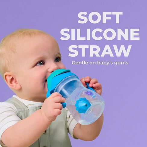 Lansinoh b.box Sippy Cup Replacement Straw Pack | Includes 1 Cleaning Brush, 1 Standard and 1 Weighted Straw, | Fits Sippy Cups in Saudi Arabia