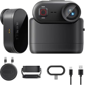 4K 30FPS Vlogging Camera, 64GB POV Camera with 33FT Waterproof, 20MP Tiny Actioncamera 6-axis Stabilization, 150° Hands-Free Sport Cam, Thumb Bodycam 4.5hr Battery Life, Mount Anywhere (64, GB) in Saudi Arabia